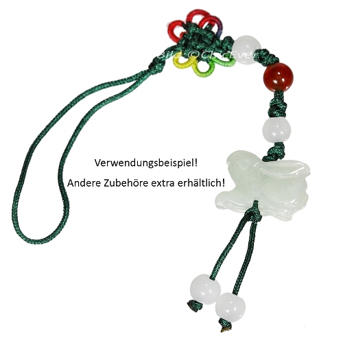 2x Jade Anhänger, Hase, Sternzeichen Tierzeichen, Schmuck DIY, 7950